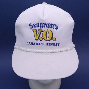Vintage Seagram's V.O. CANADA’S FINEST Snapback Rope Hat Cap MINT CONDITION